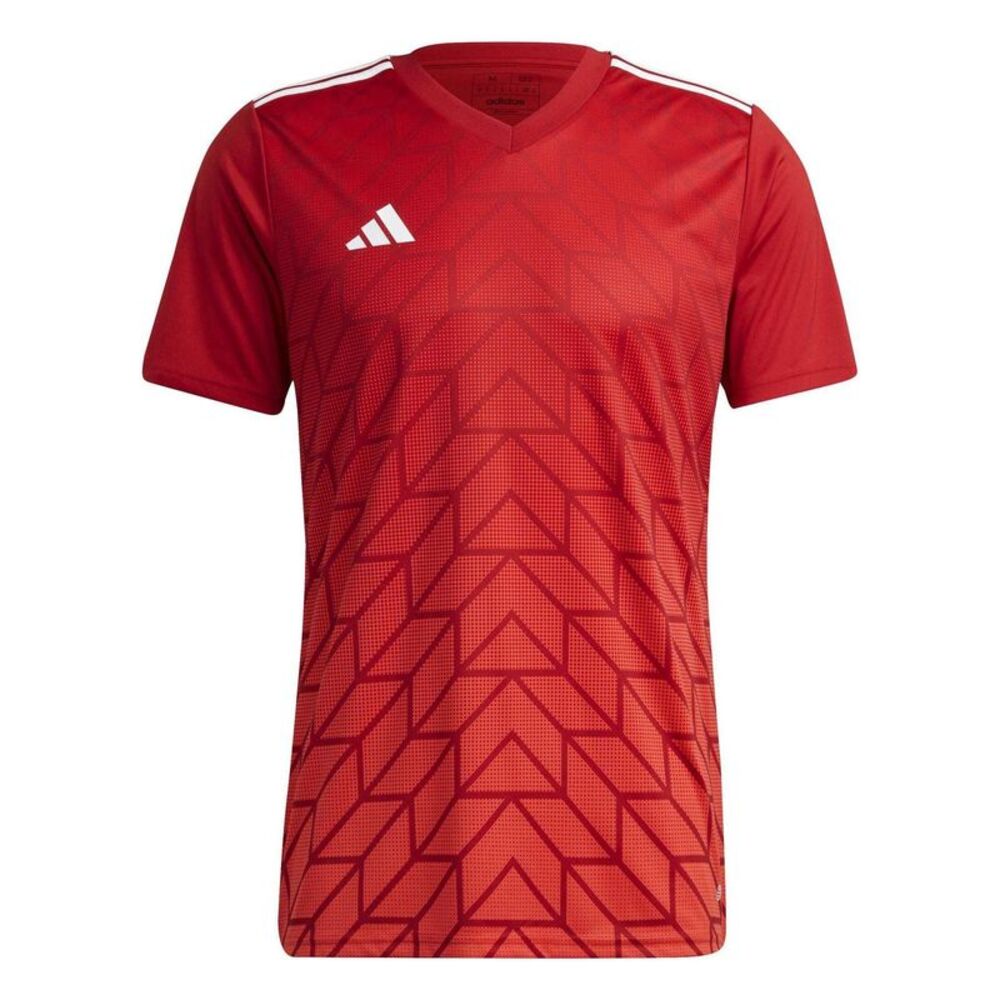 Adidas Mens Performance Team Icon 25 Geometric Pattern Jersey / Team Power Red
